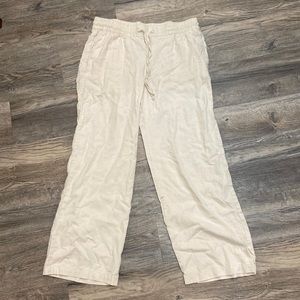 Linen wide leg pants